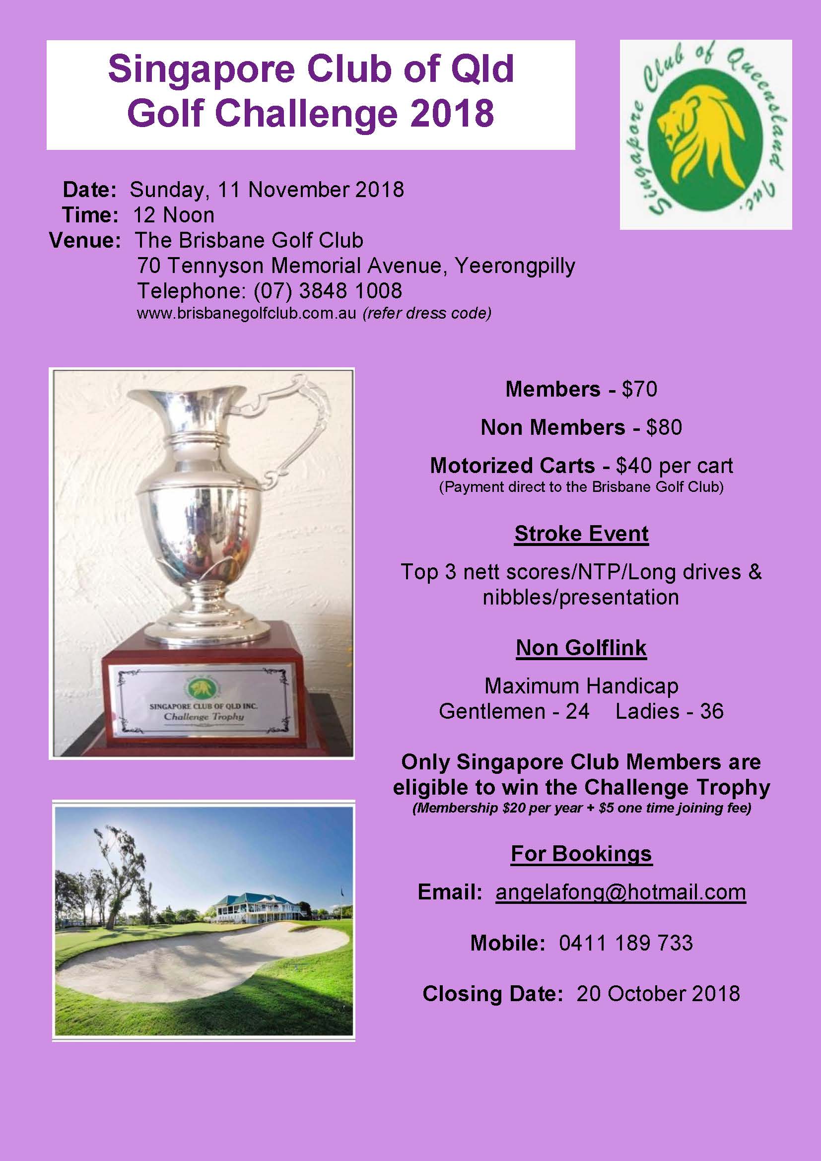 Golf Challenge Flyer 2018